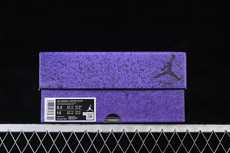 All categories Air Jordan Jordan series basketball shoes Air Jordan 4 Nigel Sylvester x Air Jordan 4 Retro "Purple" AJ4 Joe 4 joint blue brick HF4340-500
